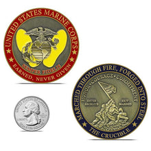 Load image into Gallery viewer, USMC Crucible coin, Marine Corps boot camp crucible candle
