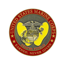 Load image into Gallery viewer, USMC Crucible coin, Marine Corps boot camp crucible candle parris island mcrd san diego

