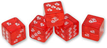 Load image into Gallery viewer, USMC Dice - Set of 5 19mm Marine Corps Dice - Marine Corps Gifts

