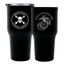 Load image into Gallery viewer, Suicide Charley logo tumbler, Suicide Charley coffee cup, 1st Bn 7th Marines Suicide CharleyUSMC, Marine Corp gift ideas, USMC Gifts for women  30oz
