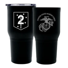 Load image into Gallery viewer, 2nd MSOB USMC Unit logo tumbler, 2nd Marine Special Forces coffee cup, 2nd MSOB USMC, Marine Corp gift ideas, USMC Gifts for women 

