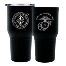 Load image into Gallery viewer, Second Battalion Seventh Marines Unit Logo tumbler, 2/7 coffee cup, 2nd Bn 7th Marines USMC, Marine Corp gift ideas, USMC Gifts for women or men 30oz
