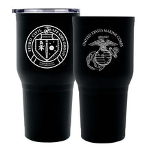 Load image into Gallery viewer, Third Civil Affairs USMC Unit logo tumbler, 3rd Civil Affairs USMC Unit Logo coffee cup, 3rd Civil Affairs USMC, Marine Corp gift ideas, USMC Gifts for women or men 30 oz
