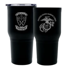 Load image into Gallery viewer, Second Battalion Fifth Marines Unit Logo tumbler, 2/5 coffee cup, 2nd Bn 5th Marines USMC, Marine Corp gift ideas, USMC Gifts for women  30oz
