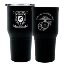 Load image into Gallery viewer, First Battalion Seventh Marines Unit Logo tumbler, 1/7 coffee cup, 1st Bn 7th Marines USMC, Marine Corp gift ideas, USMC Gifts for women  30oz
