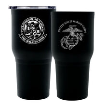 Load image into Gallery viewer, 1st Bn 9th Marines logo tumbler, 1/9 Marines coffee cup, 1stBn, 9th Marines USMC, Marine Corp gift ideas, USMC Gifts
