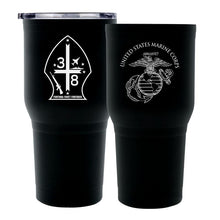 Load image into Gallery viewer, 3d Battalion 8th Marines (3/8) USMC Stainless Steel 30 Oz Marine Corps Tumbler
