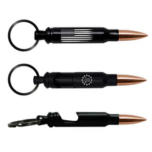 Load image into Gallery viewer, Bullet Keychain United States Flag Front Side and Back views
