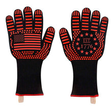 Load image into Gallery viewer, US Flag Heat Resistant BBQ Oven Gloves
