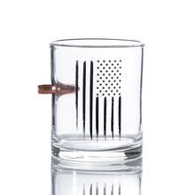Load image into Gallery viewer, Bullet Whiskey Glasses American Flag .308 Whiskey Glass
