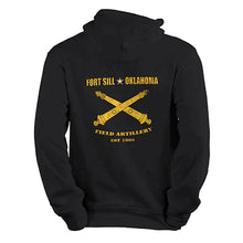 Load image into Gallery viewer, Fort Sill Field Artillery Black Sweatshirt, Fort Sill Oklahoma Vintage Black Hoodie
