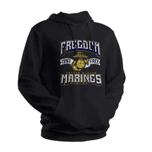 Load image into Gallery viewer, Marines Freedom Isn&#39;t Free Black Sweatshirt
