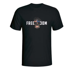 Freedom American Skull Black T-Shirt