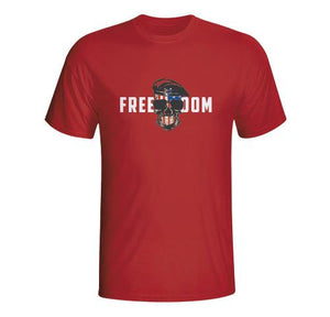 Freedom American Skull Red T-Shirt