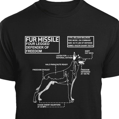 Fur Missile Black T-Shirt