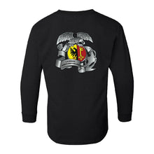 Load image into Gallery viewer, Marine Security Guard Geneva Black Long Sleeve T-Shirt
