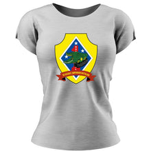 Load image into Gallery viewer, 3d Assault Amphibian Battalion Women&#39;s Unit Logo T-Shirt, 3rd AABN logo, USMC Gift ideas
