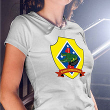 Load image into Gallery viewer, 3d Assault Amphibian Battalion Women&#39;s Unit Logo T-Shirt, 3rd AABN logo, USMC Gift ideas
