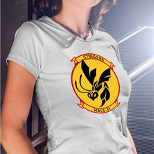 Load image into Gallery viewer, Marine Aviation Logistics Squadron 31 (Mals-31) Women&#39;s Unit Logo T-Shirt, MALS-31 Stingers USMC Unit logo, MALS-31 Marines USMC Stingers

