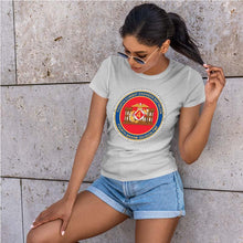 Load image into Gallery viewer, 4th CEB USMC Unit ladie&#39;s T-Shirt, 4th CEB logo, USMC gift ideas for women, Marine Corp gifts for women
