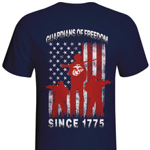 Load image into Gallery viewer, guardians of freedom since 1775 marines USMC navy t-shirt
