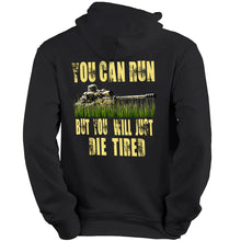 Load image into Gallery viewer, sniper one shot one kill sweatshirt death from afar sniper hoodie black
