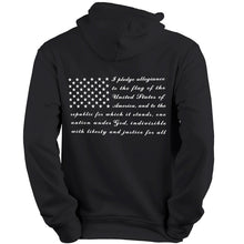 Load image into Gallery viewer, Pledge of Allegiance hoodie patriotic apparel gifts for veterans
