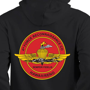 4th Force Reconnaissance Company USMC Unit Logo Black Sweatshirt