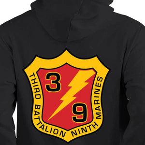 3rd Bn 9th Marines USMC Unit hoodie, 3rdBn 9th Marines logo sweatshirt, USMC gift ideas, Marine Corp gifts women or men, USMC unit logo gear, USMC unit logo sweatshirts 