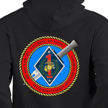 Load image into Gallery viewer, 2/7 unit sweatshirt, 2/7 unit hoodie, 2nd battalion 7th Marines unit sweatshirt, 2nd battalion 7th Marines unit hoodie, USMC Unit Hoodie, USMC Unit gear
