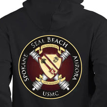 Load image into Gallery viewer, 5th Battalion 14th Marines Unit Sweatshirt, 5/14 USMC Unit Logo Unit Hoodie, Fifth Battalion Fourteenth Marines, 5thBn 14th Marines Unit Sweatshirt, USMC Unit Hoodie, USMC Unit Gear
