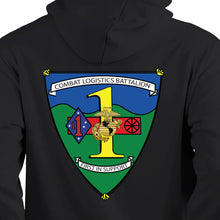Load image into Gallery viewer, Combat Logistics Battalion USMC Unit hoodie, CLB-1 logo sweatshirt, USMC gift ideas for men, Marine Corp gifts men or women 
