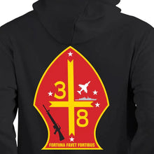 Load image into Gallery viewer, 3rd Bn 8th Marines USMC Unit hoodie, 3rdBn 8th Marines logo sweatshirt, USMC gift ideas, Marine Corp gifts women or men, USMC unit logo gear, USMC unit logo sweatshirts 
