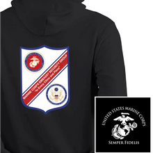 Load image into Gallery viewer, Marine Corps Embassy Security Group USMC Unit hoodie, MSG USMC Logo sweatshirt, USMC gift ideas, Marine Corp gifts women or men, USMC unit logo gear, USMC unit logo sweatshirts 
