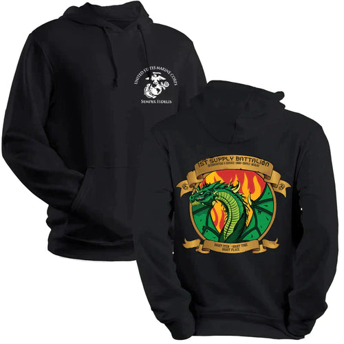 1st Supply Unit Logo Black Sweater, 1st Supply Unit Logo Black Hoodie