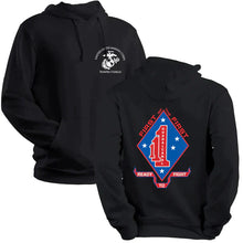 Load image into Gallery viewer, 1st Battalion 1st Marines Unit Black Sweatshirt, 1/1 unit hoodie, 1/1 unit sweatshirt, 1st Bn 1st Marines unit hoodie
