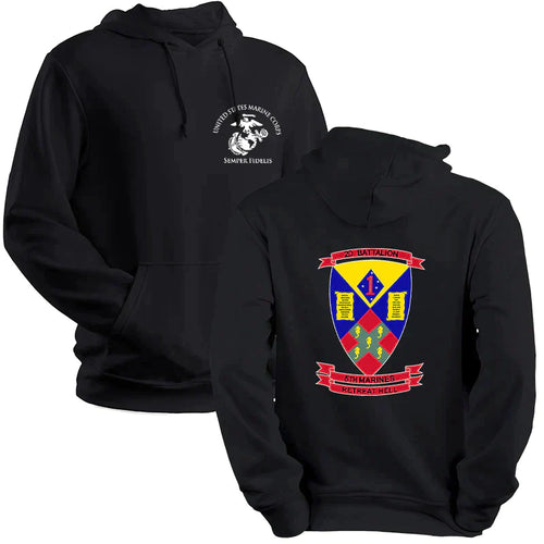 2nd Bn 5th Marines USMC Unit hoodie, 2dBn 5th Marines logo sweatshirt, USMC gift ideas, Marine Corp gifts women or men, USMC unit logo gear, USMC unit logo sweatshirts 