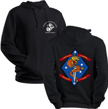 Load image into Gallery viewer, 1st Battalion 4th Marines Black Unit Logo Sweatshirt, 1st Battalion 4th Marines Black Unit Logo Hoodie
