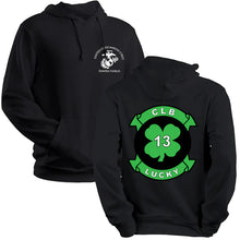 Load image into Gallery viewer, Combat Logistics Battalion-13 Unit USMC Unit hoodie, CLB-13 USMC Unit Logo sweatshirt, USMC gift ideas, Marine Corp gifts women or men, USMC unit logo gear, USMC unit logo sweatshirts 
