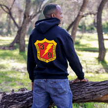 Load image into Gallery viewer, 3rd Bn 9th Marines USMC Unit hoodie, 3rdBn 9th Marines logo sweatshirt, USMC gift ideas, Marine Corp gifts women or men, USMC unit logo gear, USMC unit logo sweatshirts black
