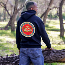 Load image into Gallery viewer, 4th CEB USMC Unit hoodie, 4th CEB logo sweatshirt, USMC gift ideas for men, Marine Corp gifts men or women
