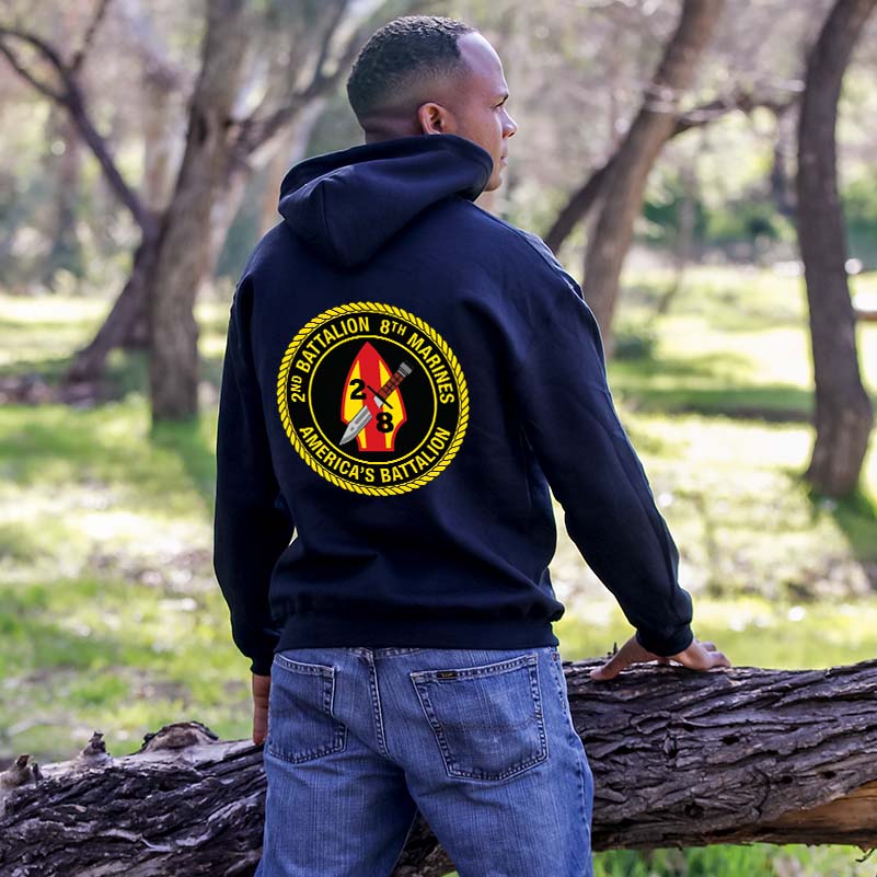 2/8 unit sweatshirt, 2/8 unit hoodie, 2nd Battalion 8th Marines unit sweatshirt, 2nd battalion 8th Marines unit hoodie, USMC Unit Hoodie, USMC Unit gear