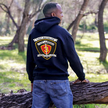 Load image into Gallery viewer, 1st Battalion 3rd Marines Black Unit Logo Sweatshirt, 1st Battalion 3rd Marines Black Unit Logo Hoodie
