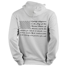 Load image into Gallery viewer, Pledge of Allegiance hoodie patriotic apparel gifts for veterans hoody gray
