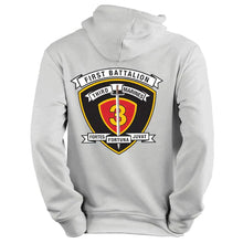 Load image into Gallery viewer, 1st Battalion 3rd Marines Heather Grey Unit Logo Sweatshirt, 1st Battalion 3rd Marines Heather Grey Unit Logo Hoodie
