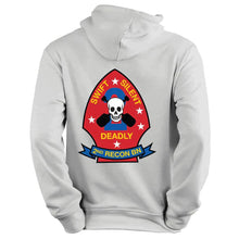 Load image into Gallery viewer, 2nd Recon Unit Logo Heather Grey Sweatshirt, 2nd Reconnaissance Unit Logo Heather Grey Hoodie

