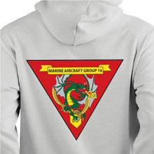 Load image into Gallery viewer, MAG-16 USMC Unit hoodie, MAG-16 logo sweatshirt, USMC gift ideas for men, Marine Corp gifts men or women
