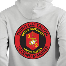 Load image into Gallery viewer, 3/2 unit sweatshirt, 3/2 unit hoodie, 3rd battalion 2nd Marines unit sweatshirt, USMC Unit Hoodie, USMC Unit Gear
