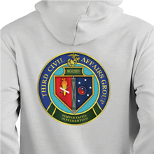 Load image into Gallery viewer, 3rd Civil Affairs Marines USMC Unit hoodie, 3rd Civil Affairs Marines logo sweatshirt, USMC gift ideas, Marine Corp gifts women or men, USMC unit logo gear, USMC unit logo sweatshirts 
