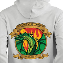 Load image into Gallery viewer, 1st Supply Unit Logo Heather Grey Sweater, 1st Supply Unit Logo Heather Grey Hoodie
